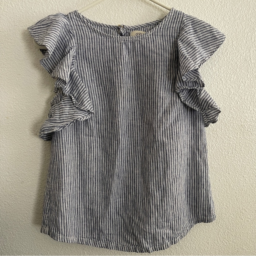 J Crew Blue and White Stripe Shirt 00